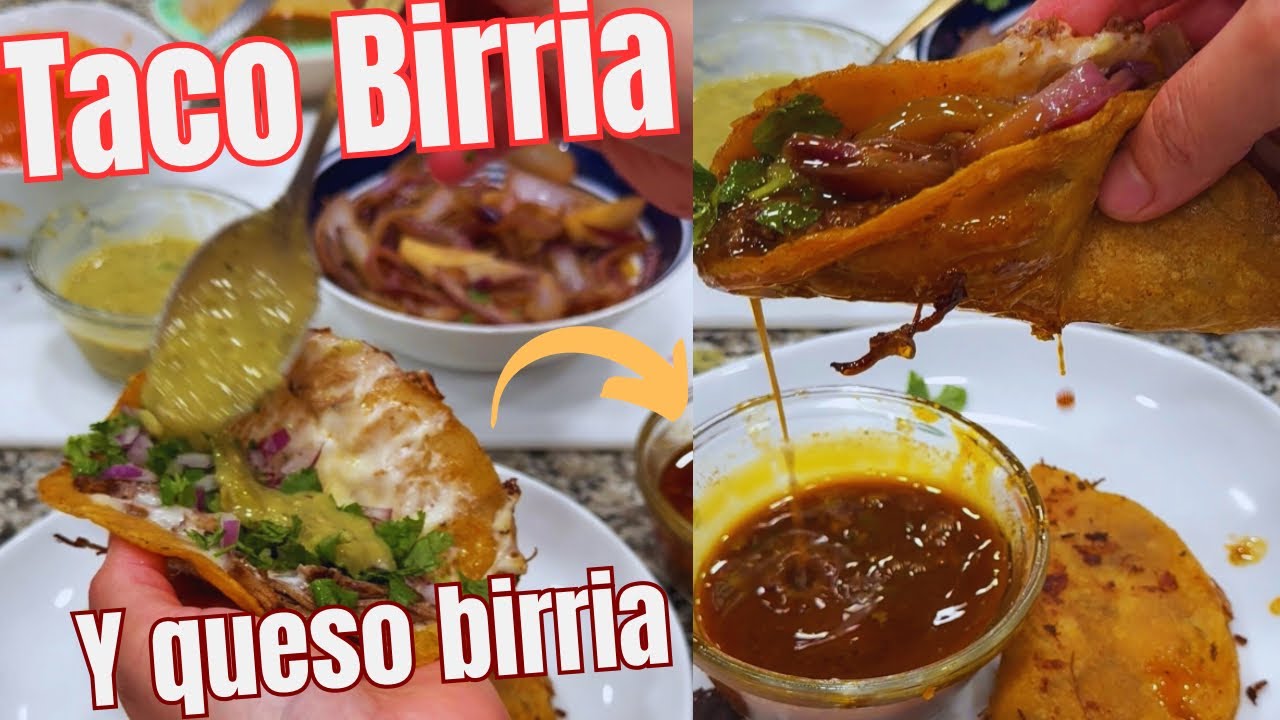 Doraditos y Jugosos Tacos de Birria jugo de betabel y postre 😋#tacosdebirria #birria 