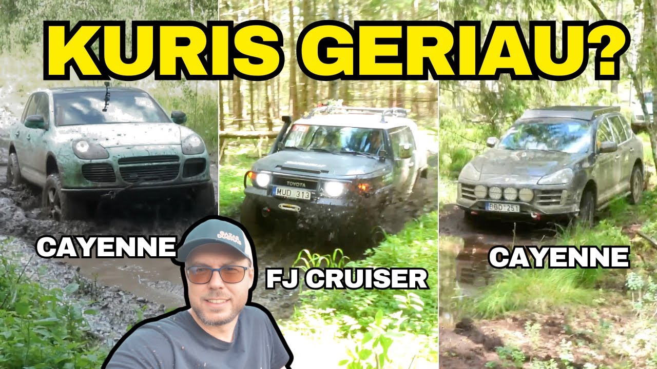 Porsche prieš Toyotą: kas geriau lipa purve?