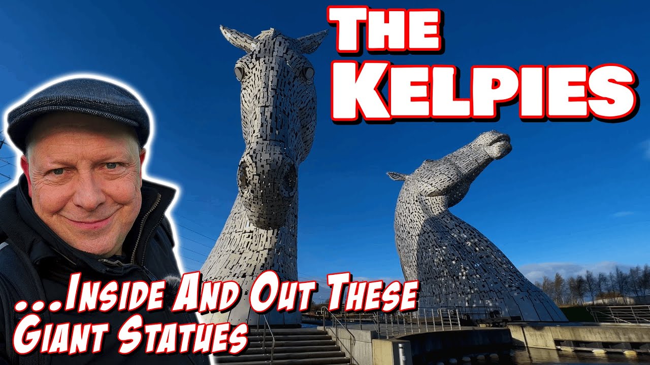 Scotland's KELPIES up close - 30m horse statues will take your breath away!