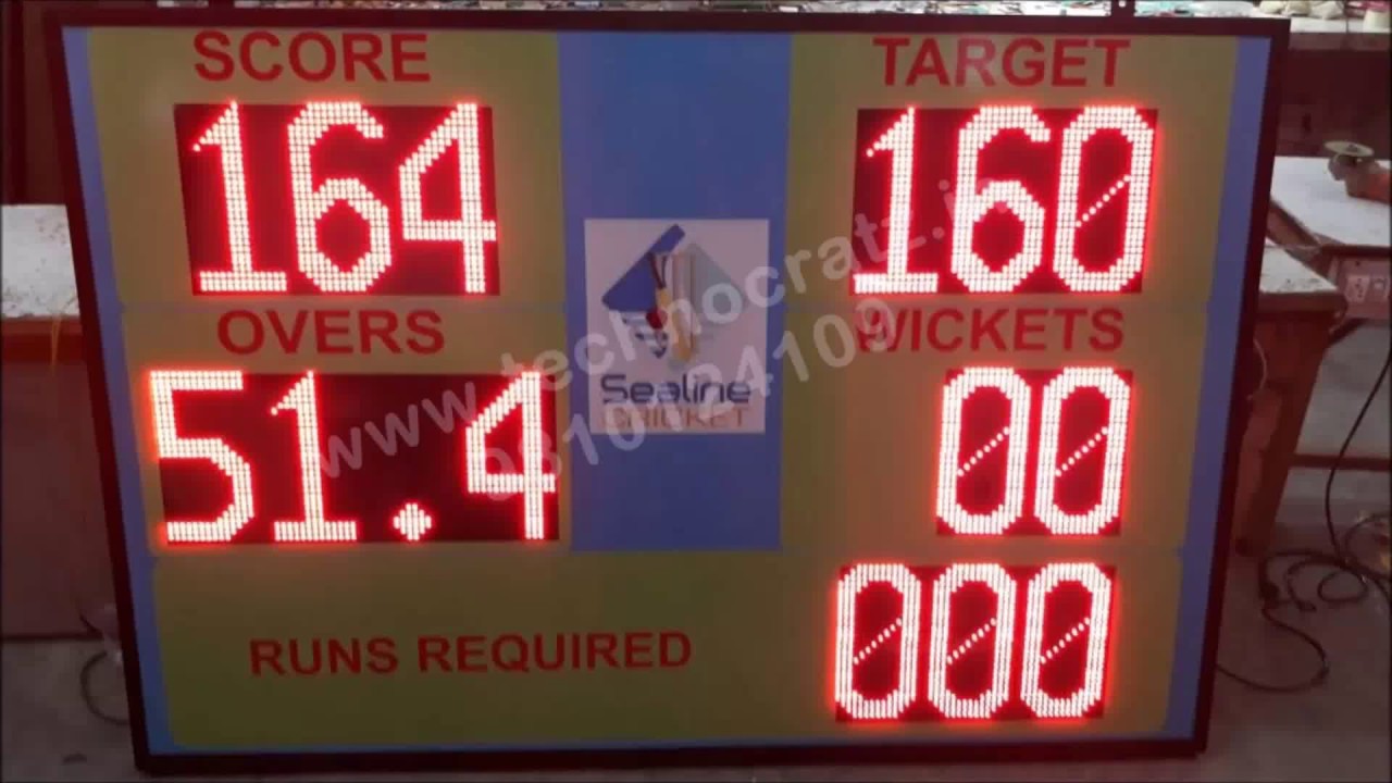 LED Cricket Scoreboard 4x6 feet semi digital by technocratz.in 9810124109 India