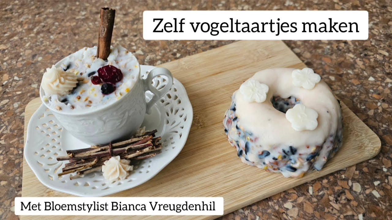 Zelf vogeltaart maken en vogelvoeder decoraties