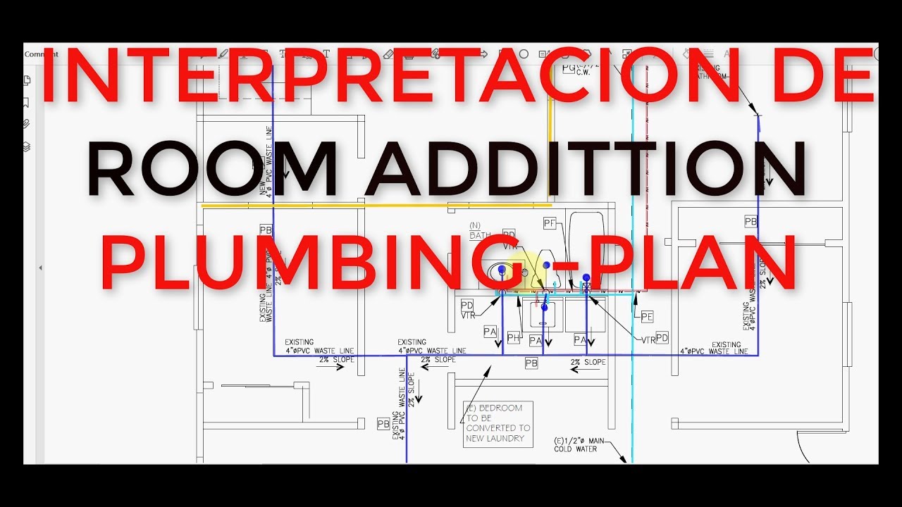 LEER/INTERPRETAR PLANO ROOM ADDITION  PLUMBING-PLAN,PLANS- Plano de Instalaciones Sanitarias -1