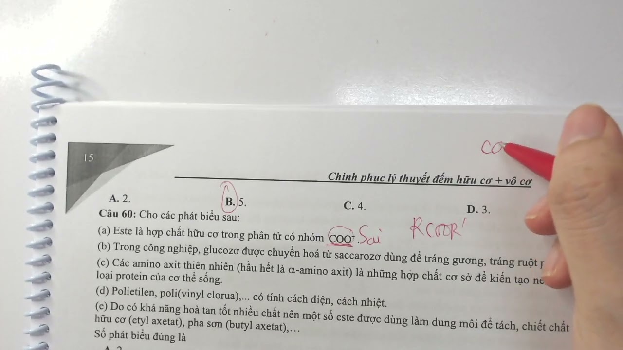 ÔN LÝ THUYẾT ĐẾM HỮU CƠ - NẮM CHẮC 8+