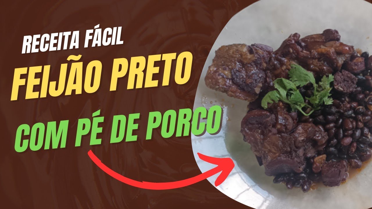 feijão preto com pé de porco#yotubeshorts #receitafacil