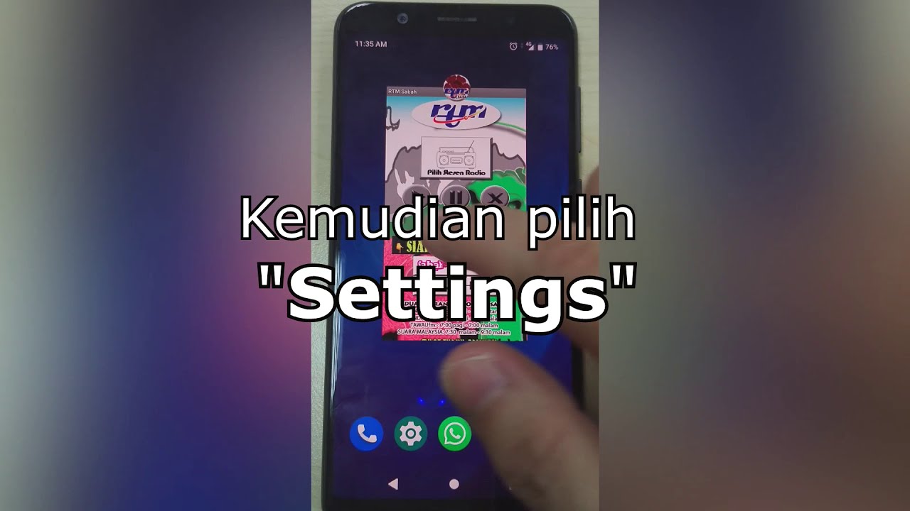 Setting Aplikasi RTM Sabah continuous playback even when Screen is Black (ANDROID) (10Steps)