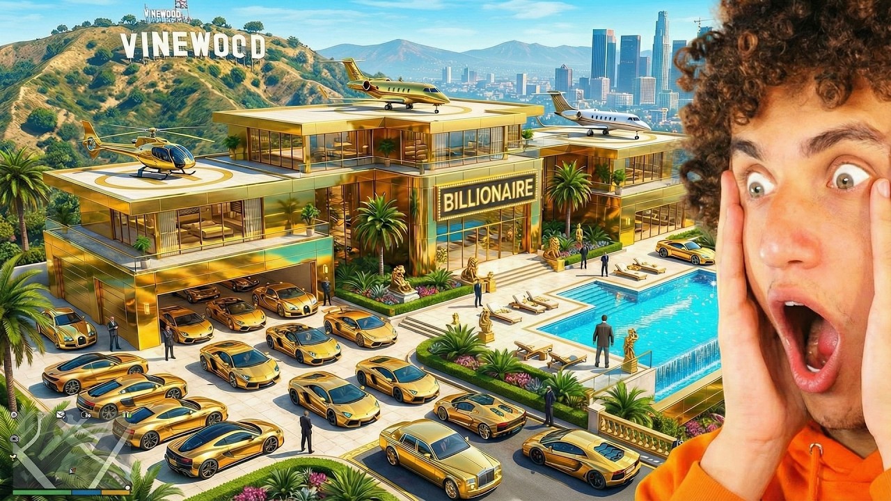 NEW $45,000,000 BILLIONAIRE MANSION! (GTA 5 DLC)