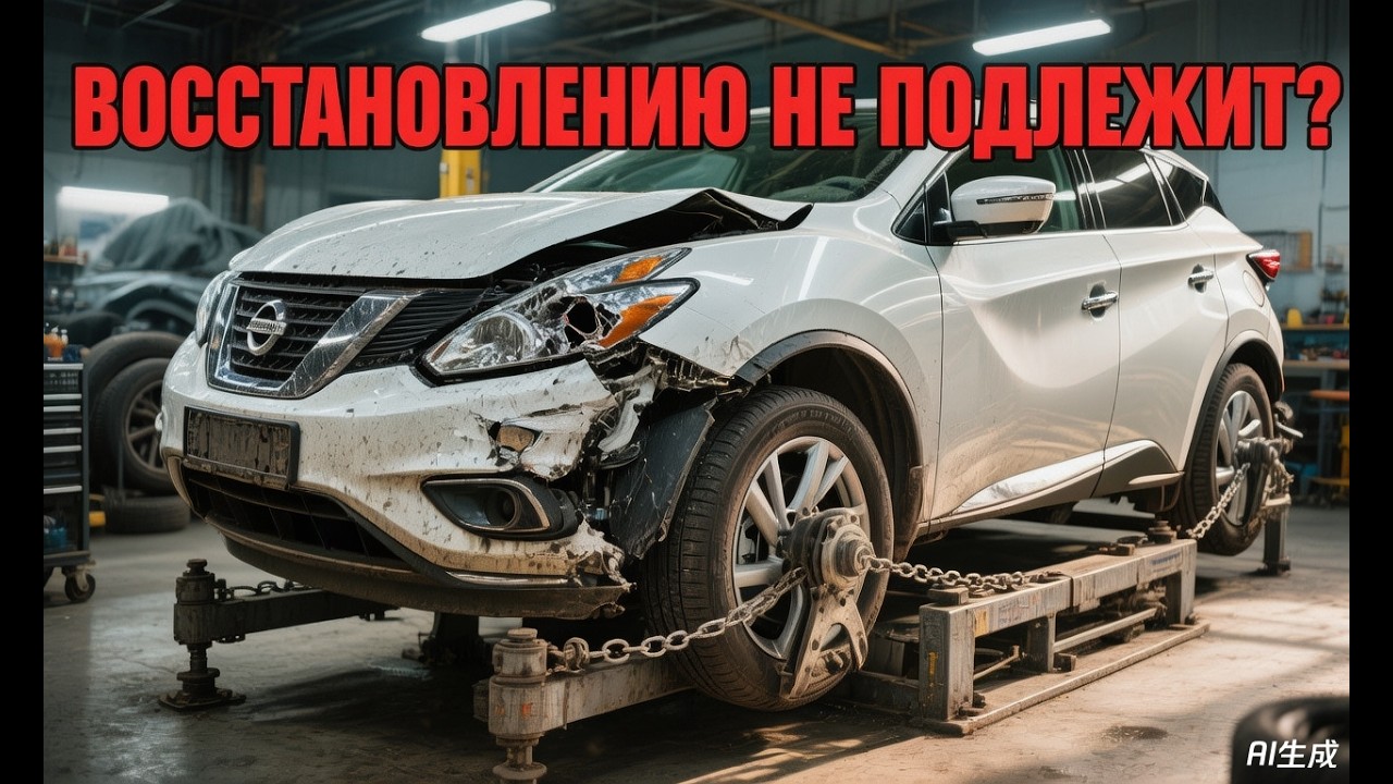 Разбитый Nissan Murano ожил! Полный ремонт передка после аварии