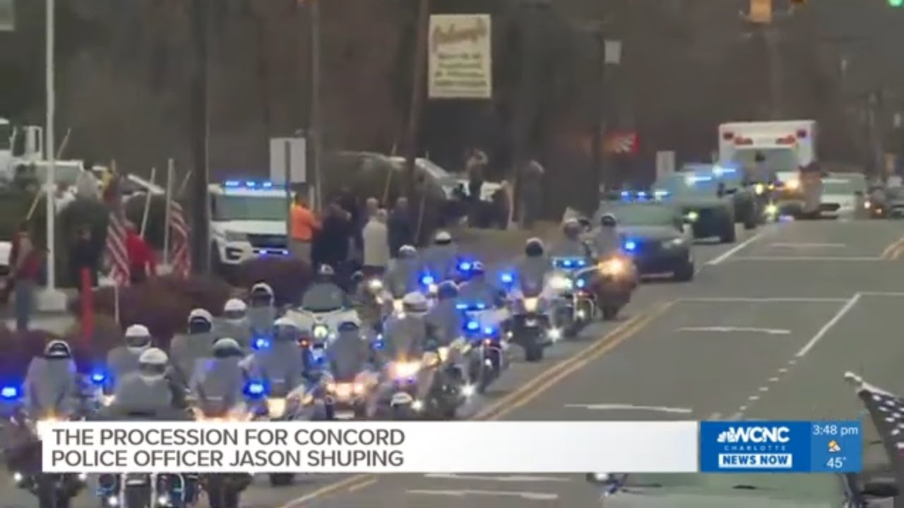 Procession for fallen Concord police officer Jason Shuping