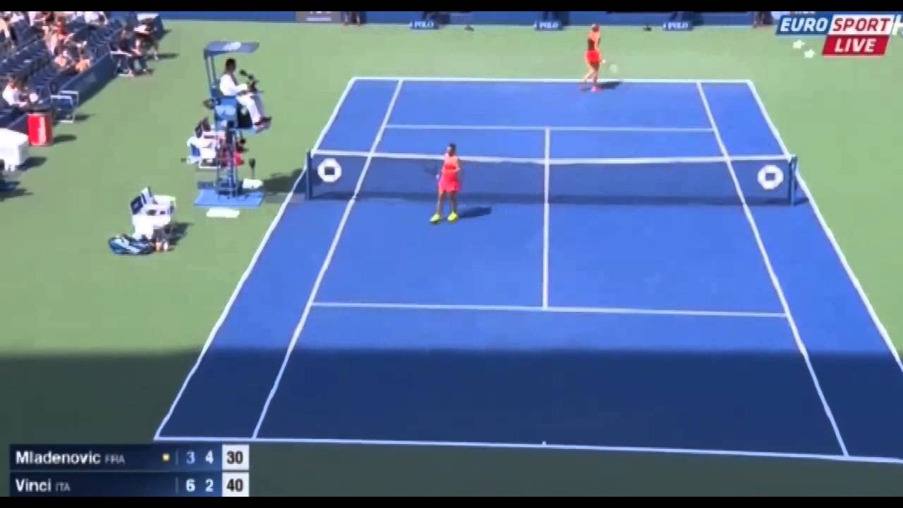 Kristina Mladenovic vs Roberta Vinci ~ Highlights    US OPEN 2015