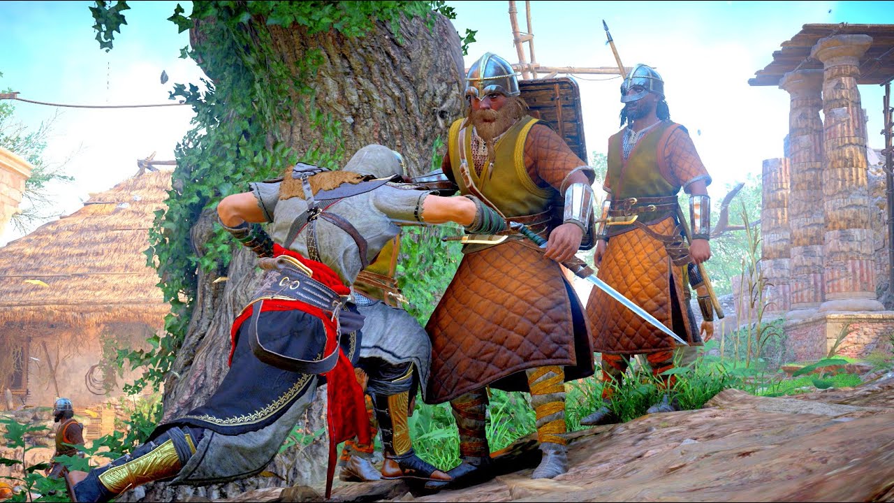 Assassin's Creed Valhalla Advanced Unarmed Combat No Damage & Finishing Moves with Bayek `s Outfit