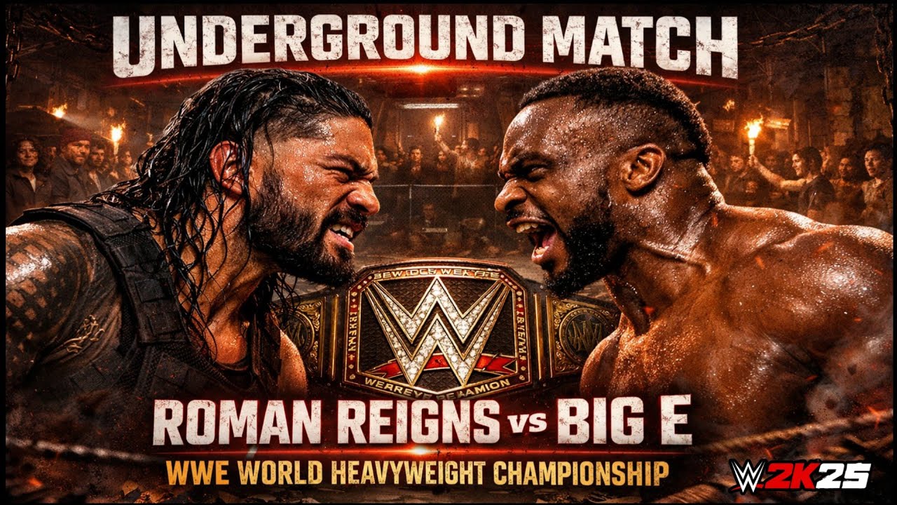 Roman Reigns Vs Big E Underground Match For WWE Heavyweight Championship WWE 2k25 