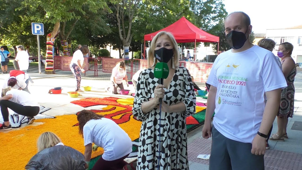 SAN VICENTE DE ALCÁNTARA PARTICIPA EN LA 'ALFOMBRA MUNDIAL' CON MOTIVO DEL AÑO XACOBEO 2021