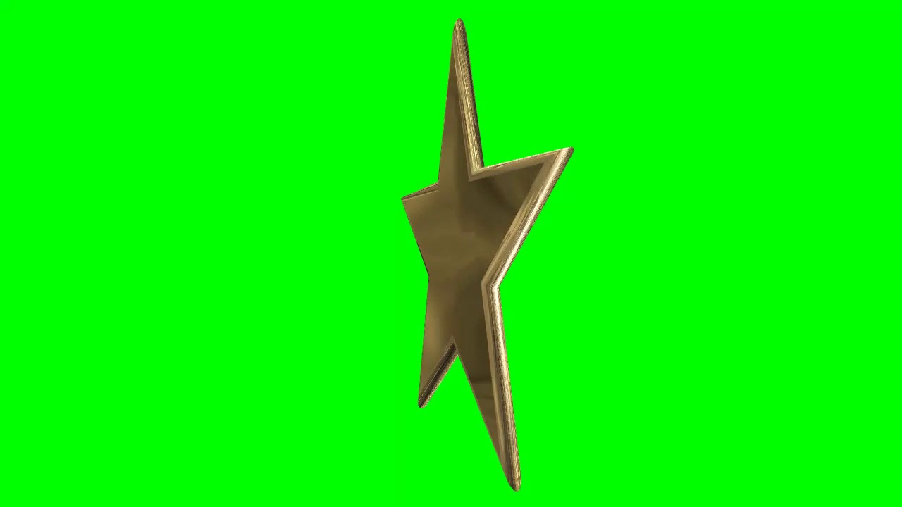 GREEN SCREEN STAR GOLD SPINNING