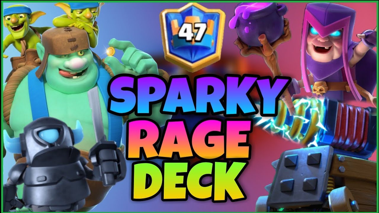 TOP 50 LADDER W/ GOBLIN GIANT SPARKY RAGE DECK | CLASH ROYALE
