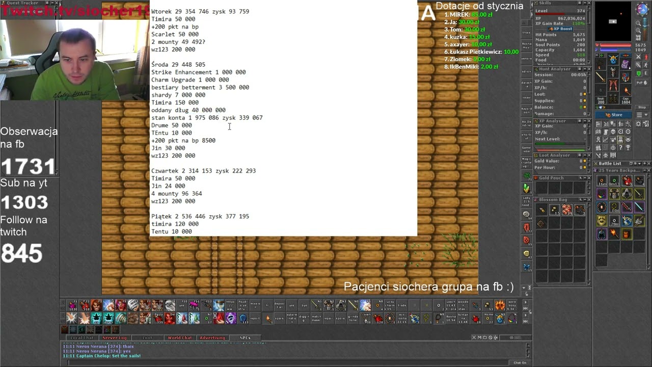 Tibia podsumowanie tygodnia spłata długo 40 kk part 3