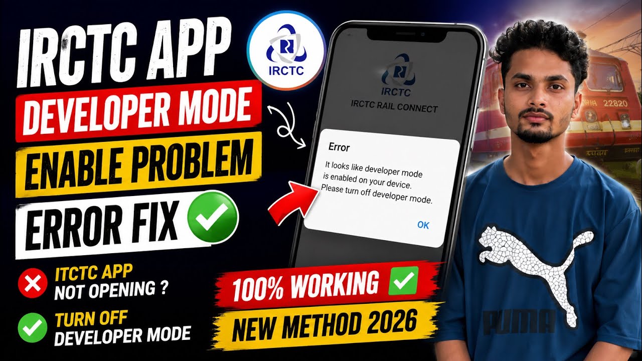 IRCTC App Developer Mode Enable Problem Error Fix ✅ ITCTC App Not Opening | Turn Off Developer Mode
