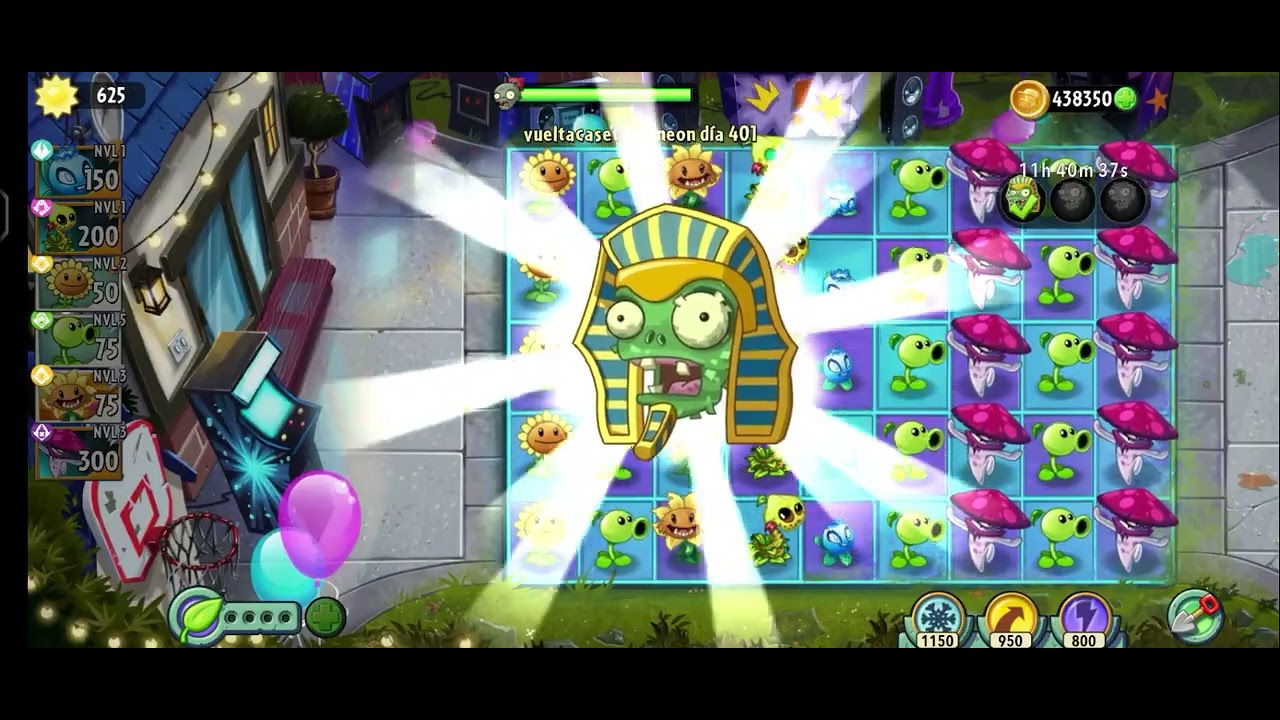 Plantas vs zombies 2 consigue a arándano eléctrico con un nivel modificado + vueltacasete de neon 