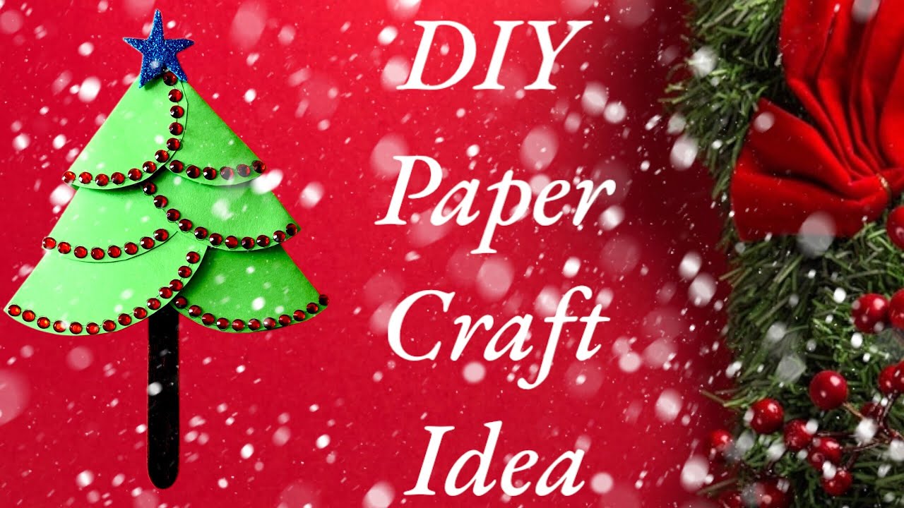 DIY Christmas Tree paper craft|How to make easy paper Christmas tree for kids|Easy paper craft idea