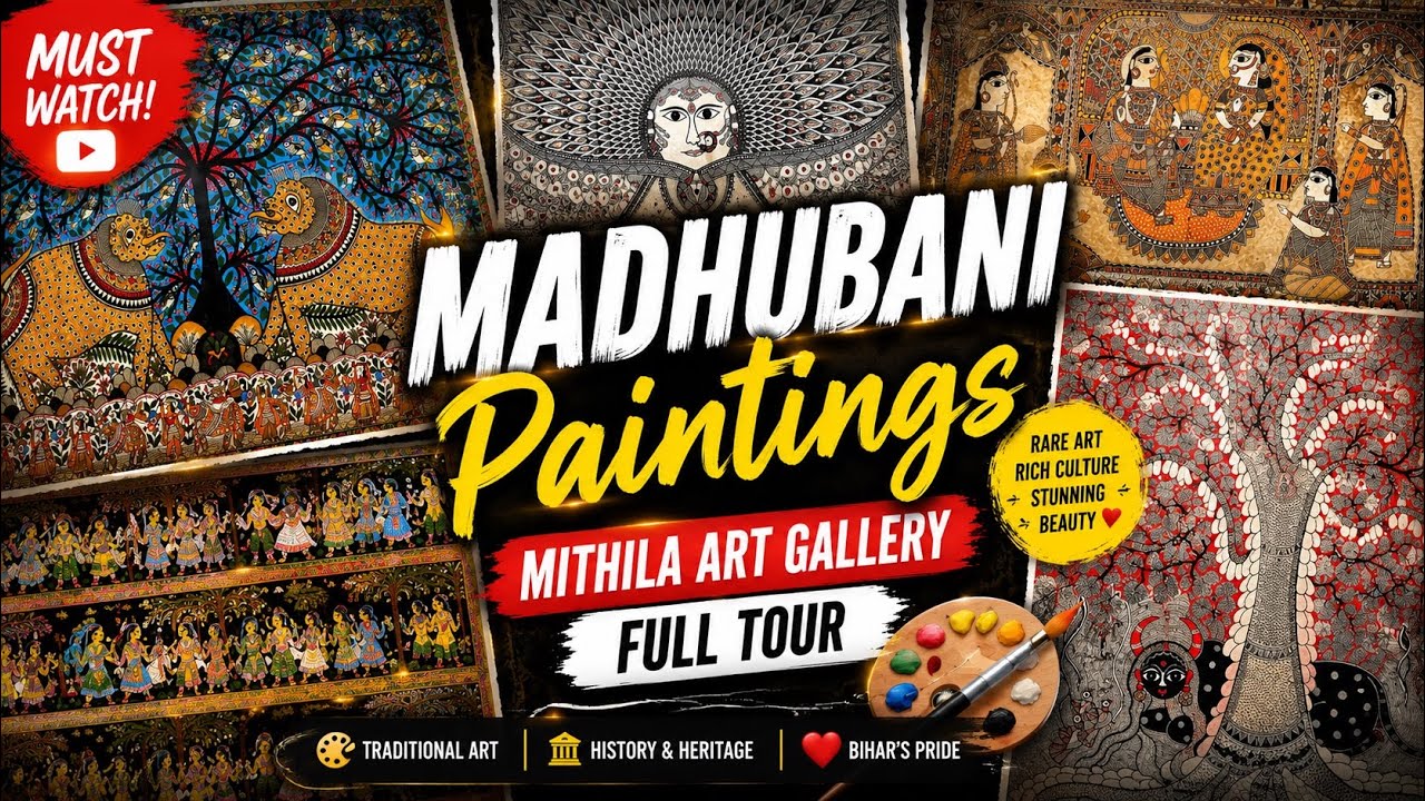 Madhubani Painting 🎨| Mithila Painting | Bihar Culture | Art Gallery Tour
