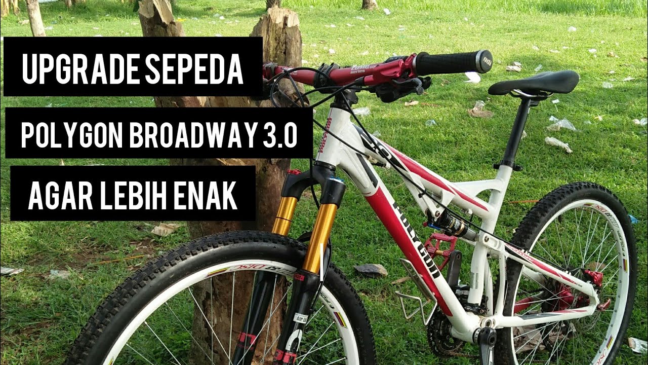 broadway 3.0 sepeda lama upgrade, shifter, crank, rd ,pakai SLX