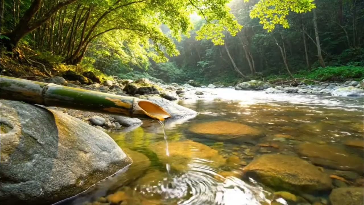 BAMBOO WATER SOUND FOR TOTAL RELAXATION || MEDITATION, SLEEP, AND STRESS RELIEF