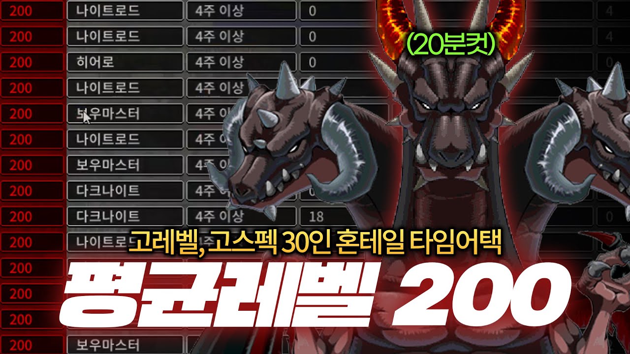 혼테일 타임어택 역대급 기록 세웠습니다 [메이플랜드]