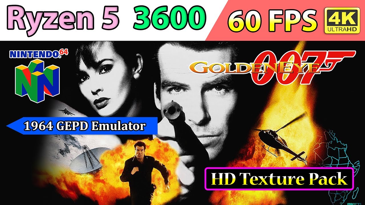 GoldenEye 007 (N64) - HD Texture Pack • 60 FPS • 4K | 1964 GEPD Emulator - Ryzen 5 3600