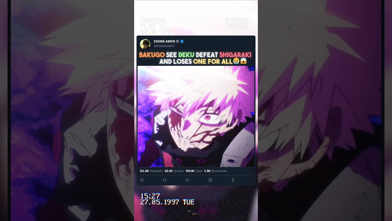BAKUGO VOIT DEKU BAT SHIGARAKI ET PERDRE OFA | #myheroacademia #edit #amv #mha #anime #mangaedit