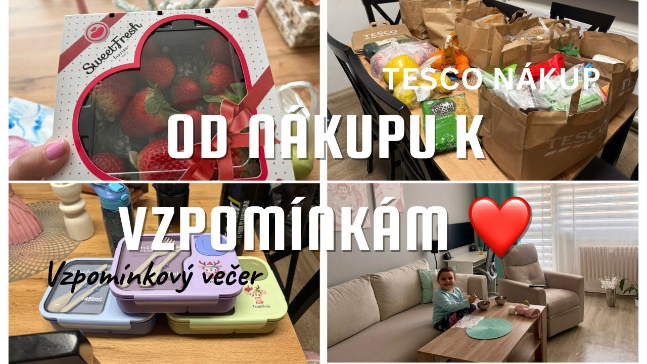 Taťkův nákup v Albertu 🛍️Tesco online nákup a koukáme na staré videa 📸  | Family Moments 