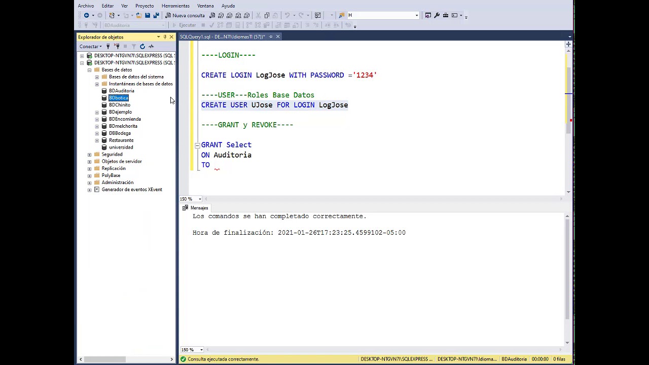 Roles y Usuarios de SQL Server