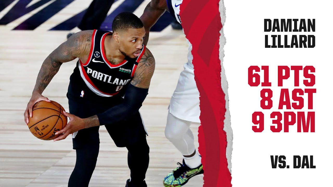 Damian Lillard (61 PTS, 8 AST) Highlights | Trail Blazers vs. Mavericks