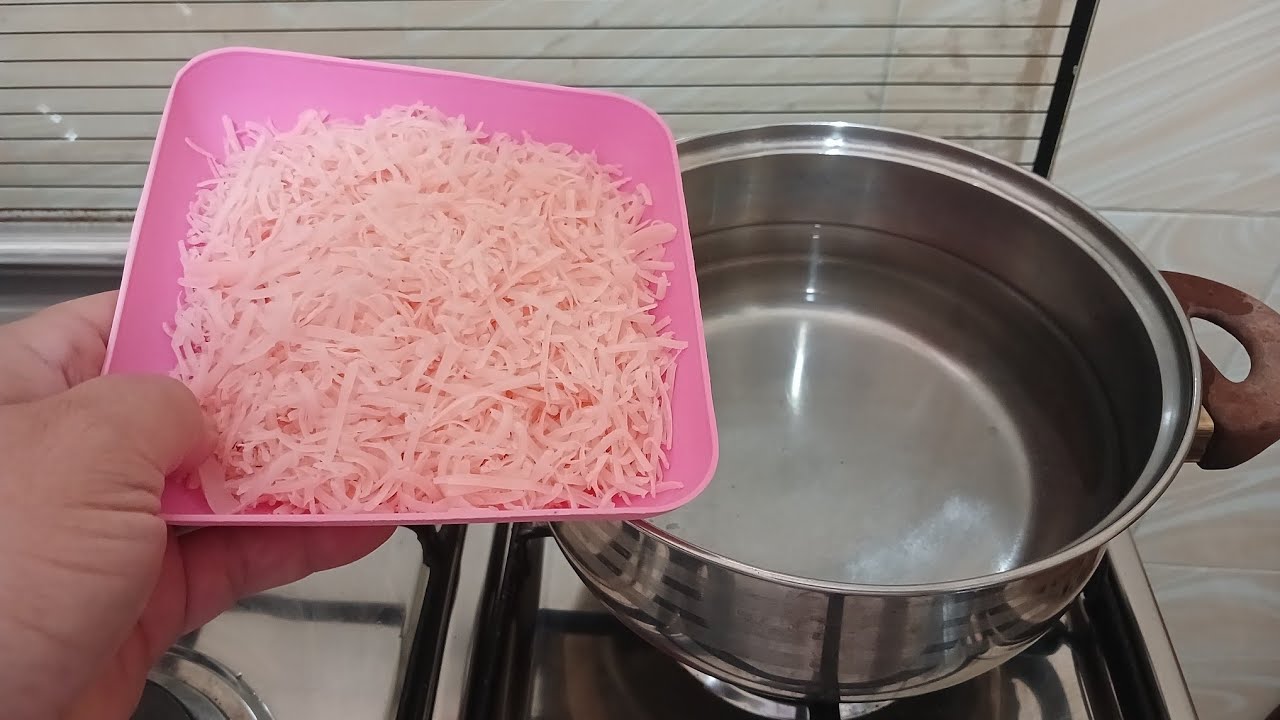 #حطي الصابون في الماء المغلي🧼 واعملي اسرع صابون للبشرة بمكون واحد بدون صودا كاوية ولا زيت 