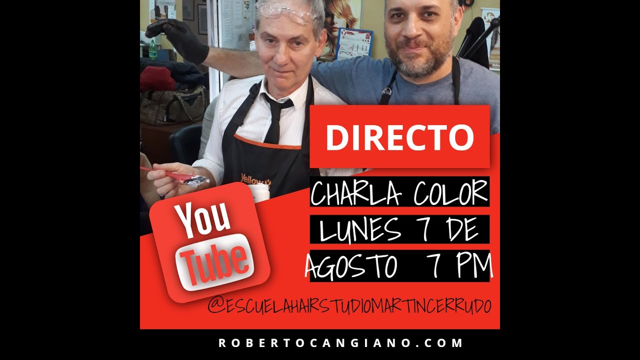 7 de Agosto 19hs Argentina , Curso On Line COLORACI&Oacute;N Con Roberto Cangiano #tintes #colorimetria