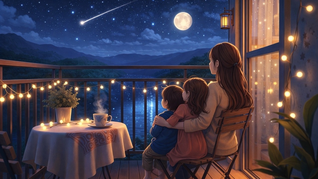 Stargazing by the Lake_  Ghibli Style Video