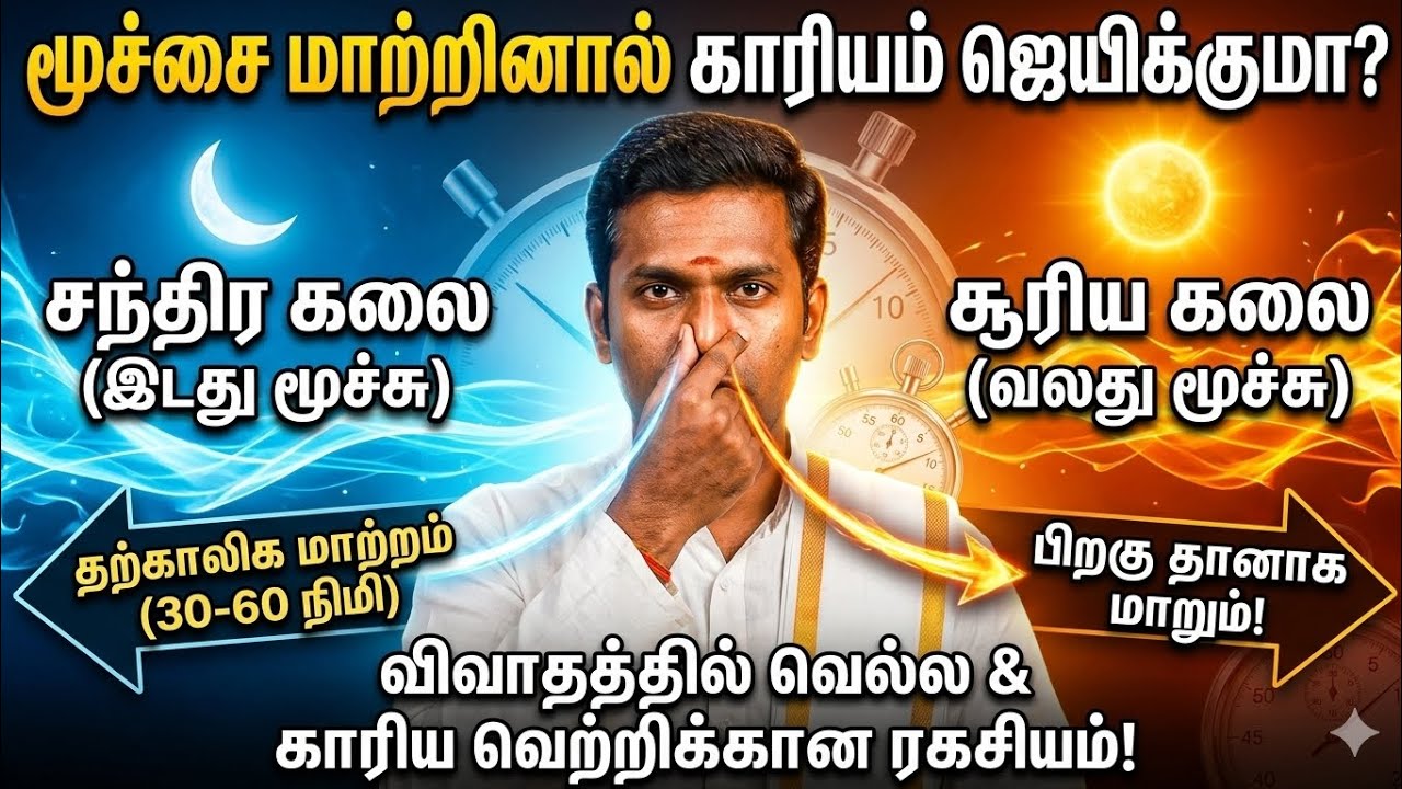 விவாதத்தில் வெல்ல மூச்சை மாற்றலாமா? மூச்சை மாற்றினால் நினைத்த காரியம் ஜெயிக்குமா? சரக்கலை ரகசியம்! 