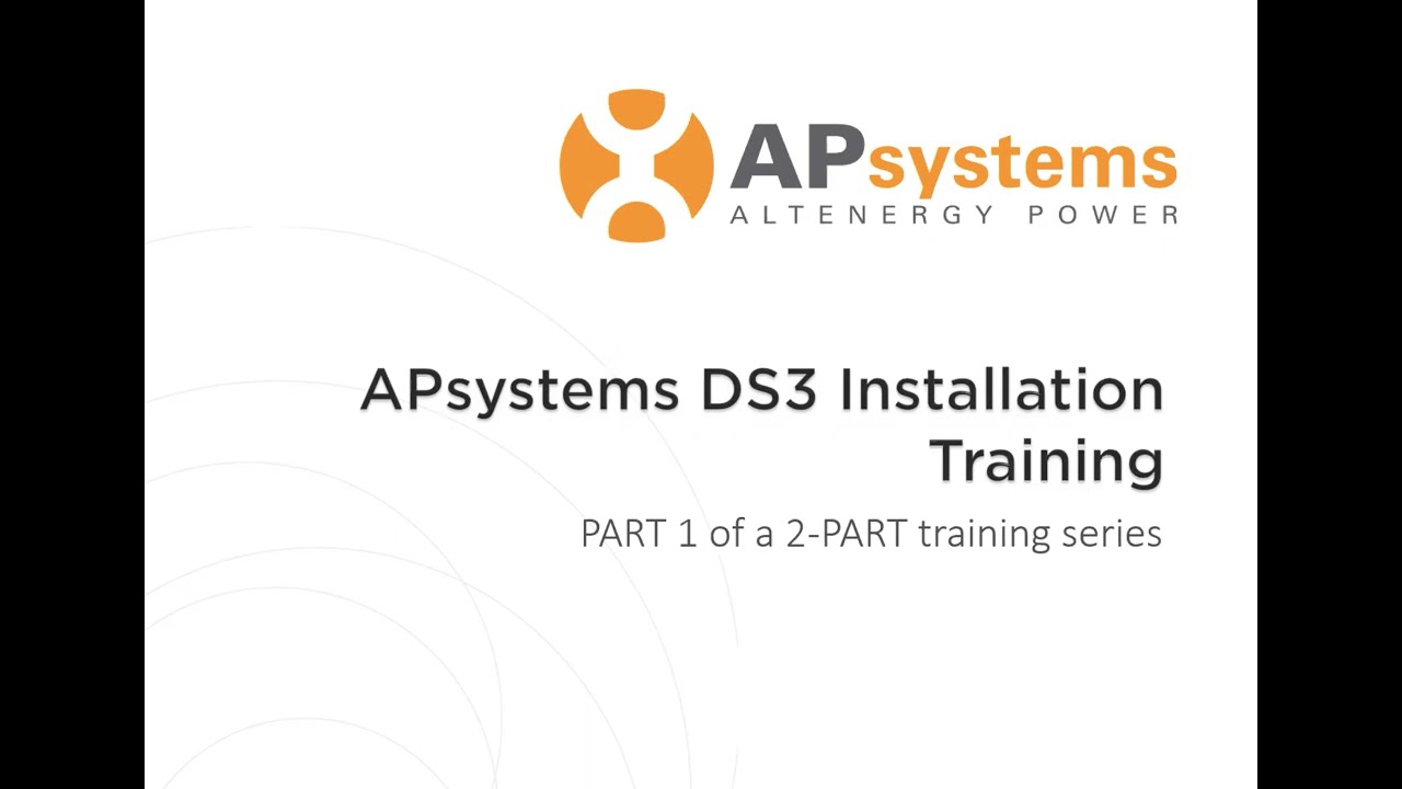 DS3 Product Overview and Installation Training