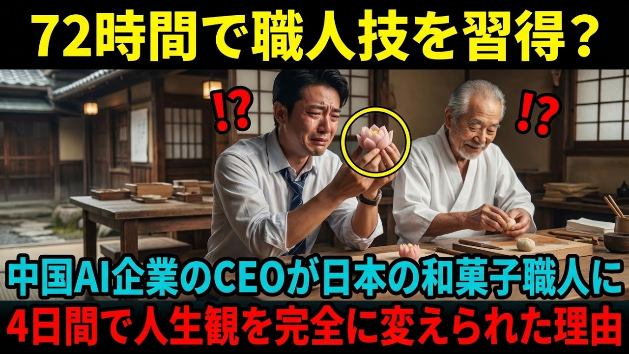 【海外の反応】「AIなら72時間で習得できる！」日本の職人文化を時代遅れと嘲笑した中国IT社長…京都の和菓子店で涙を流した本当の理由