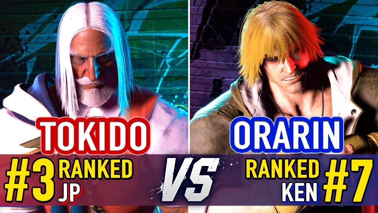 SF6 🤜 Tokido (#3 Ranked JP) vs Orarin (#7 Ranked Ken) 🤛 SF6 High Level Gameplay