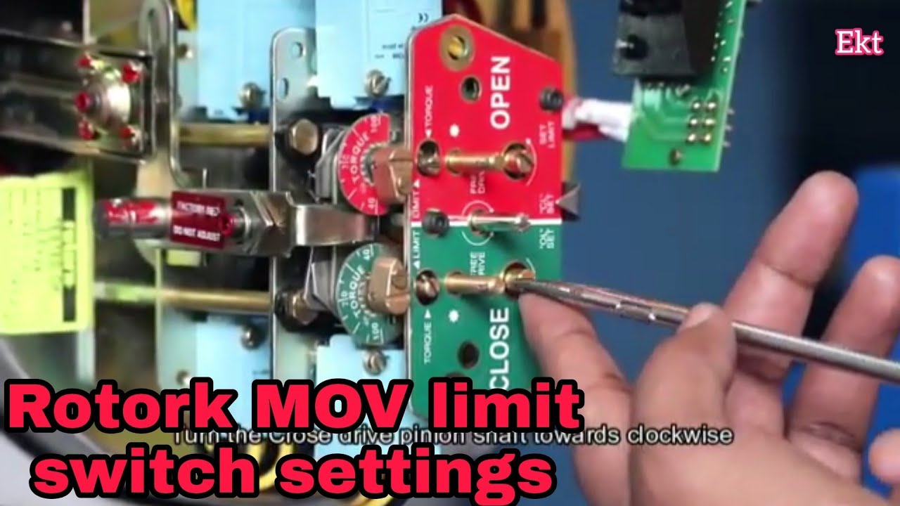 How to set Rotork MOV Limit | Actuator limit switch setting