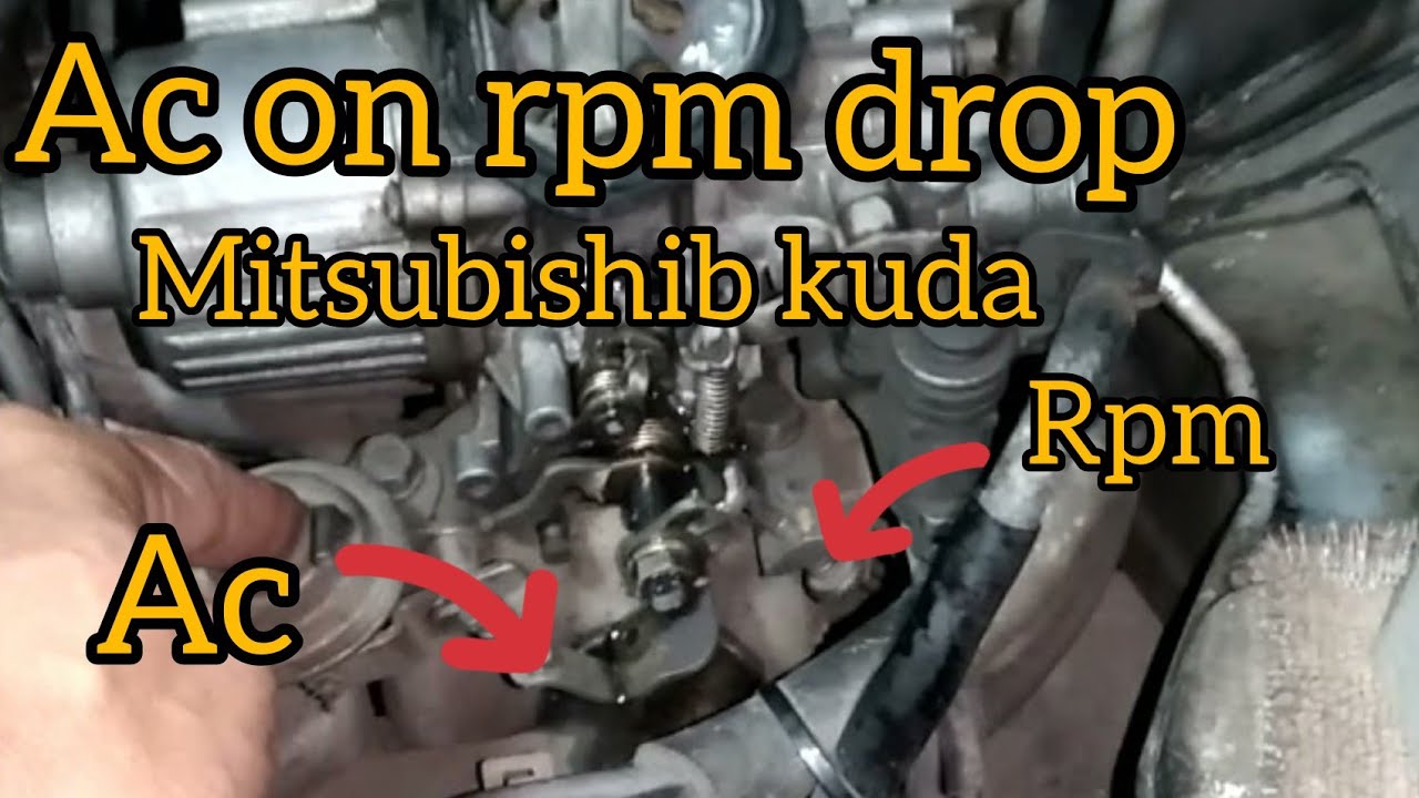 setel carburator mitsubishi kuda,ac on rpm turun