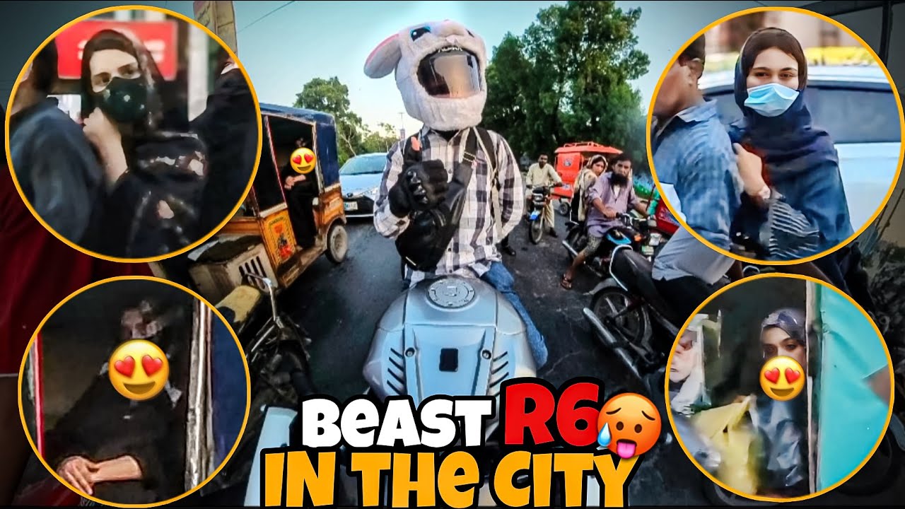 🥵Riding My Loudest Superbike in City😍| Reactions On Yamaha R6❣️