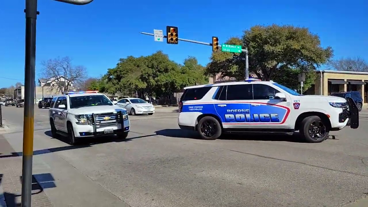 Boerne police Department TRUMP TRAIN ESCORT