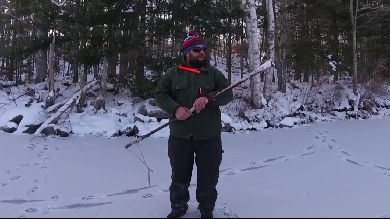 HOMEMADE ICE FISHING CHISEL: WEIGHT LIFTING BAR AND PLOW BLADE