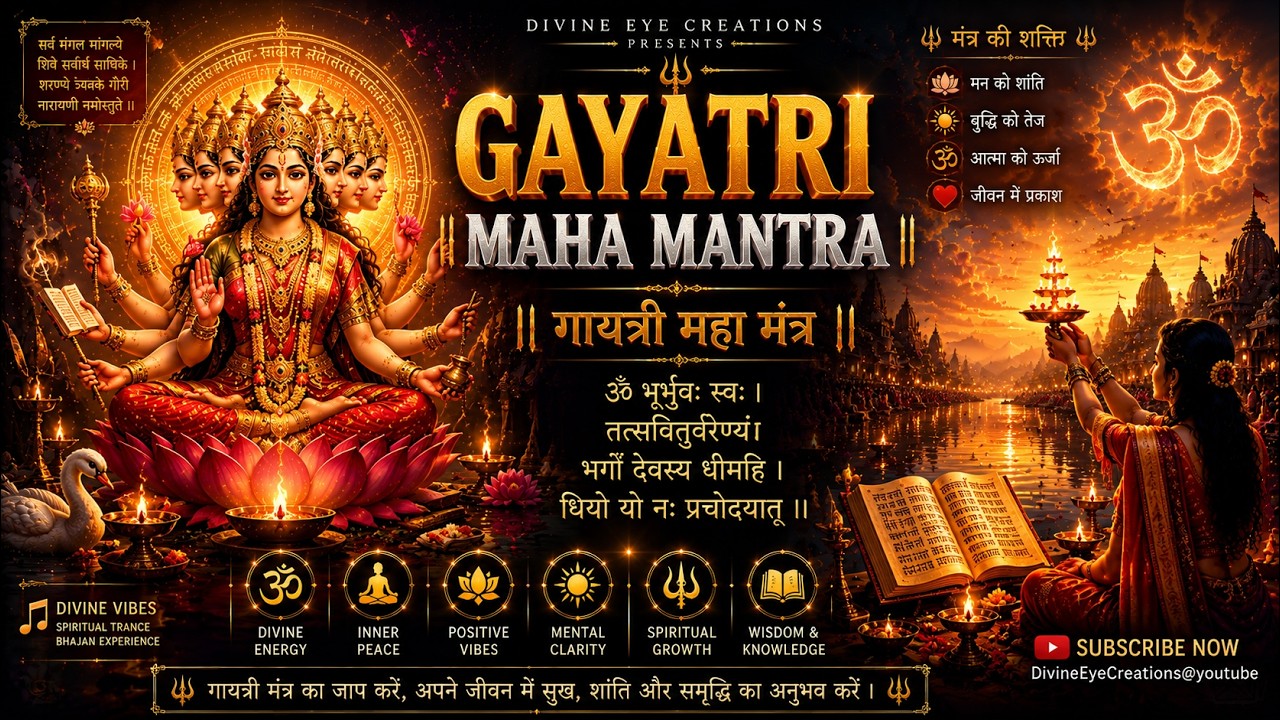 Gayatri Maha Mantra || गायत्री महा मंत्र || Divine Eyes Creations