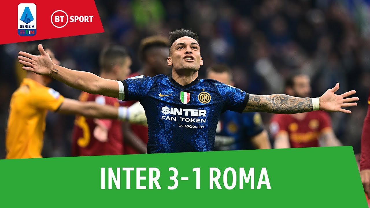 Inter Milan vs Roma (3-1) | Lautaro Martínez scores a bullet header! | Serie A Highlights