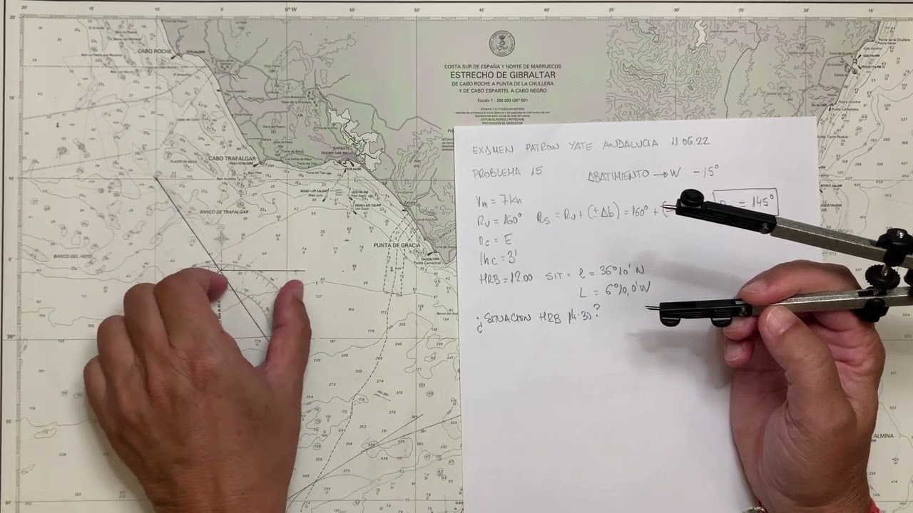 EXAMEN PATRON YATE ANDALUCIA 110622 PROB15: CALCULO SITUACION CON VIENTO Y CORRIENTE