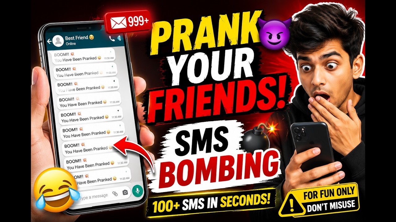 PRANK Your Friends with SMS Bombing 😂 | SMS Bomb App Tutorial 2026 | For Fun Only
