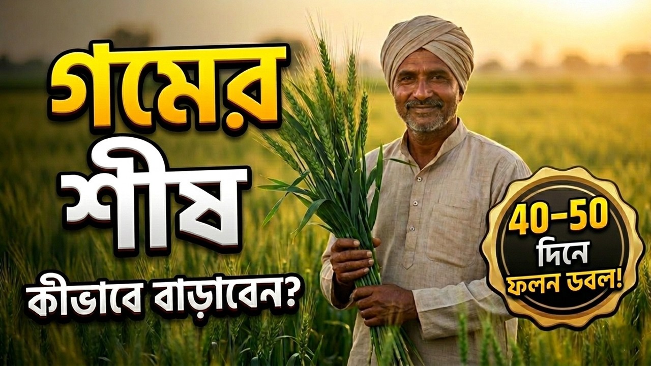 ১টি চারা থেকে বের হবে ৫০টি কলি | গমের ফলন বাড়ান কয়েক গুণ | গম চাষে গুরুত্বপূর্ণ সার ও পরিচর্যা