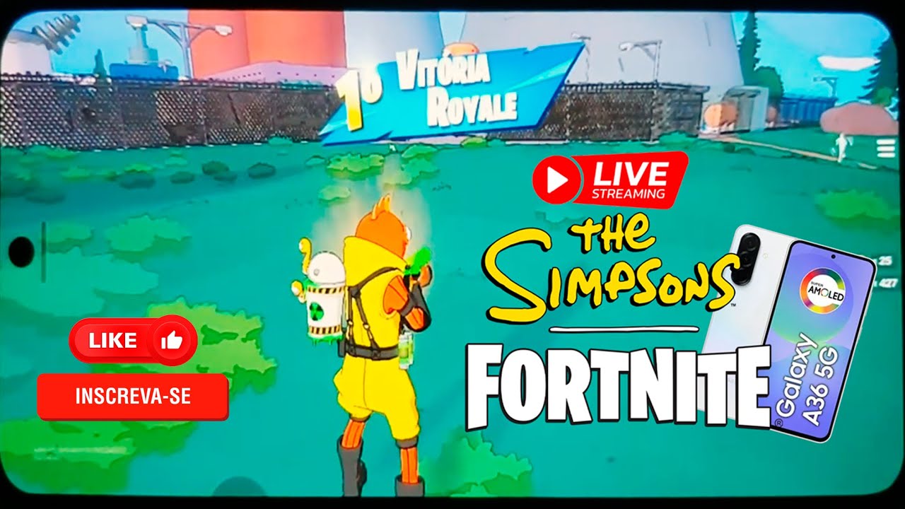 🔴 Jogando Fortnite Ao Vivo No Samsung Galaxy A36 Android 16 One UI 8.0 🎮 Com Vitória Royale 🏆