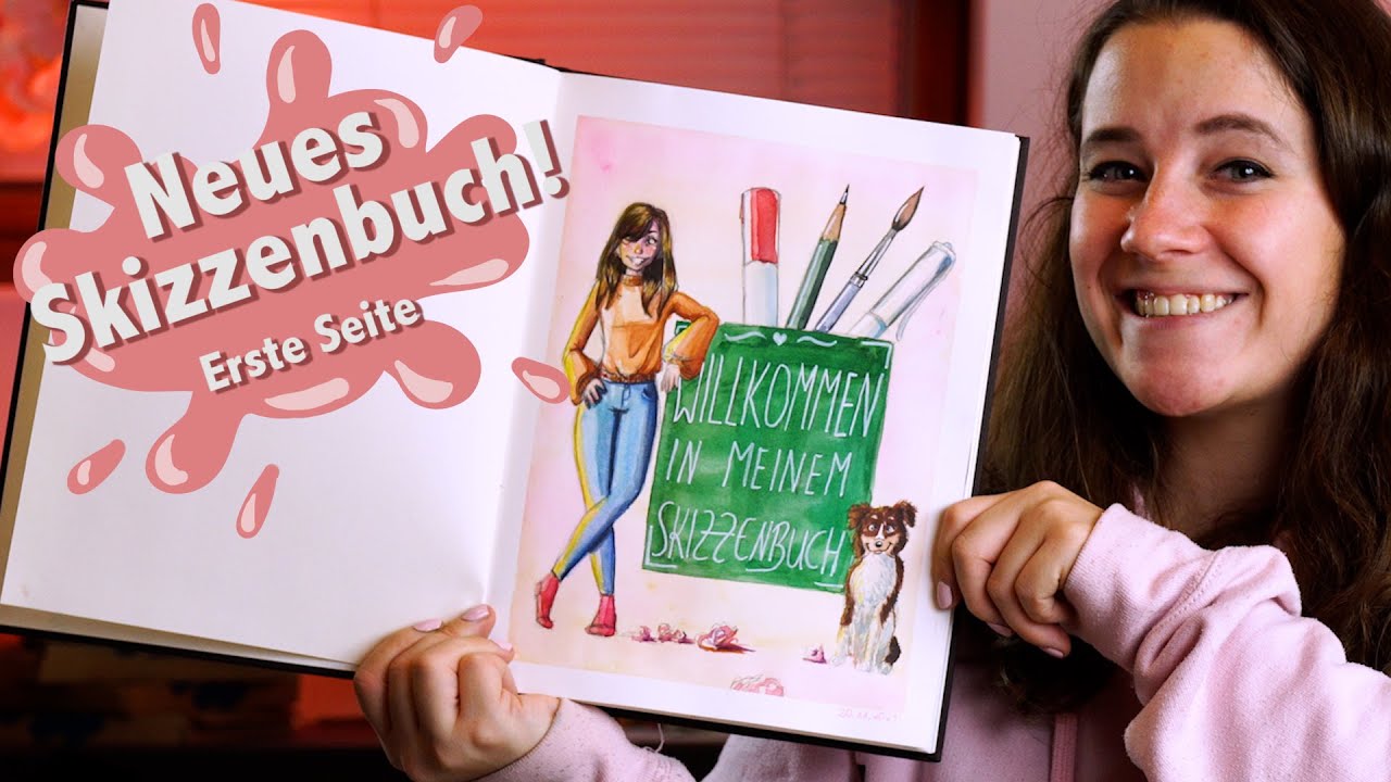 Erste Seite im neuen Skizzenbuch!